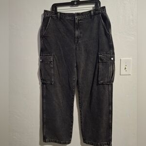 Madewell Women's Charcoal Low Slung Cargo Pants Size 30.